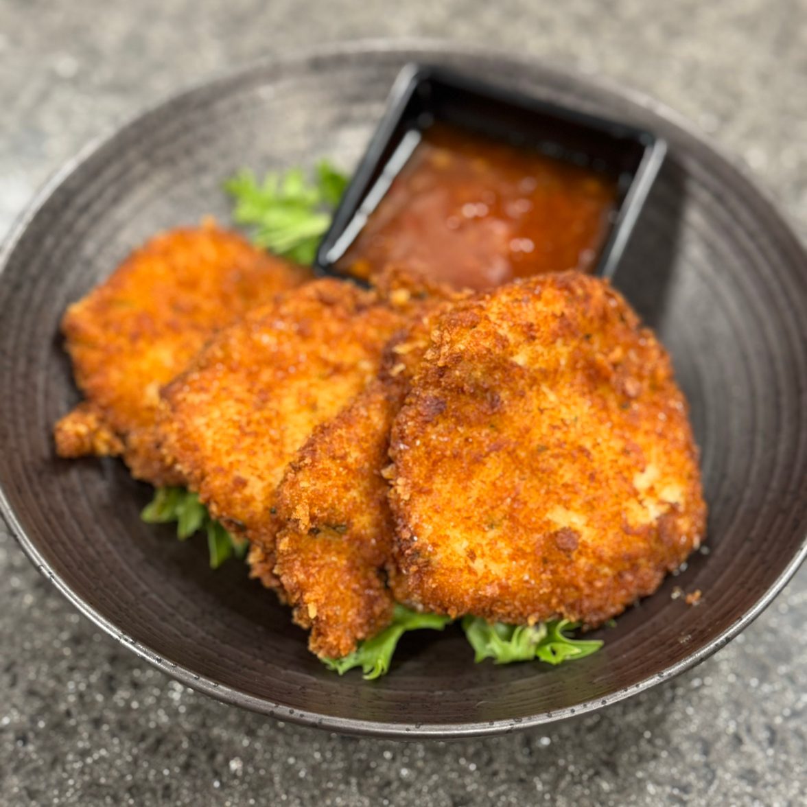 Macadamia Chicken Strips.